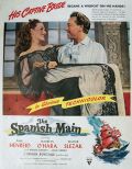 1945 Movie Ad ~ The Spanish Main ~ Maureen O'Hara