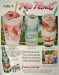 1954 Vintage Seven Up Ad ~ 7-Up Float