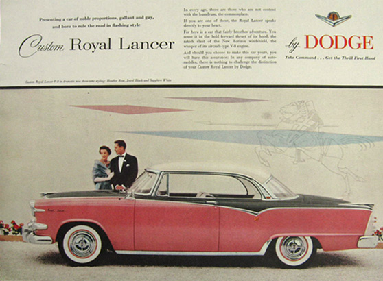 1954 Vintage Dodge Royal Lancer Ad