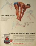 1954 Havoline Motor Oil Ad ~ High Dive Champ Marshall Wayne