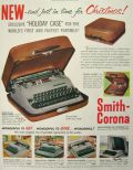 1954 Smith Corona Typewriter Ad ~ Exclusive "Holiday Case"