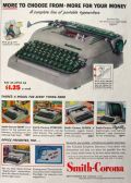 1954 Smith Corona Typewriter Ad ~ More for Your Money