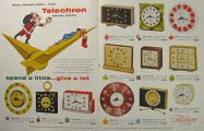 1954 Telechron Retro Electric Clocks Ad