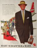 1955 Hart Schaffner & Marx Ad ~ Viracle Tropical Men's Suit