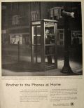 1955 Bell Telephone Ad ~ Vintage Lighted Phone Booth