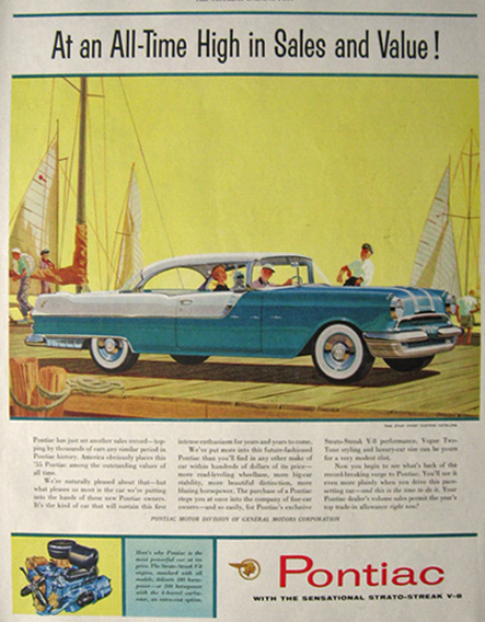 1955 Pontiac Star Chief Custom Catalina Ad