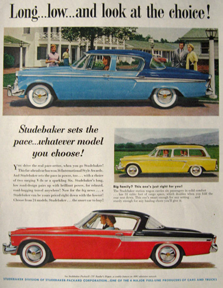 1955 Studebaker Commander & Wagon Ad