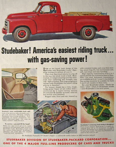 1955 Studebaker Truck Ad ~ Easiest Riding