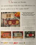 1955 Vintage Retro Zenith Clock Radio Ad
