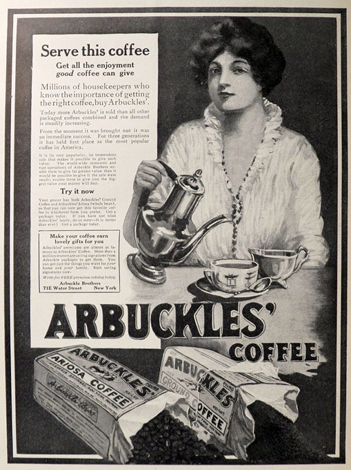 1914 Arbuckle's Coffee Ad ~ Serve This Coffee