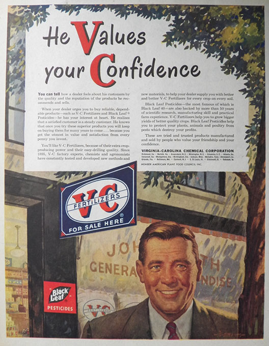 1950 Black Leaf Pesticide Ad ~ George Brehm Art