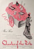 1945 Charles of the Ritz Fragrance Ad ~ Moss Rose