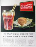 1932 Coca Cola Coke Ad ~ Food Without Drink
