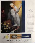 1933 Community Plate Silverware Ad ~ Deauville