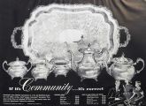 1953 Community Silverplate Ad ~ Ascot Pattern