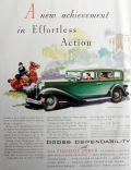 1932 Dodge Six Sedan Ad ~ Effortless Action