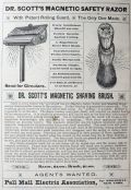 1891 Dr. Scott's Magnetic Safety Razor & Shaving Brush Ad