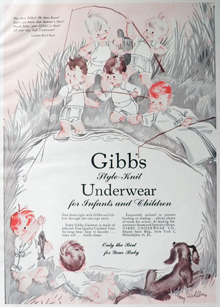 1948 Gibbs Children's Underwear Ad ~ Meg Wohlberg