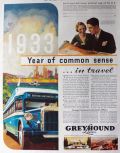 1933 Greyhound Bus Ad ~ Year of Common Sense