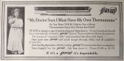 1913 Antique Harvard Clinical Thermometer Ad