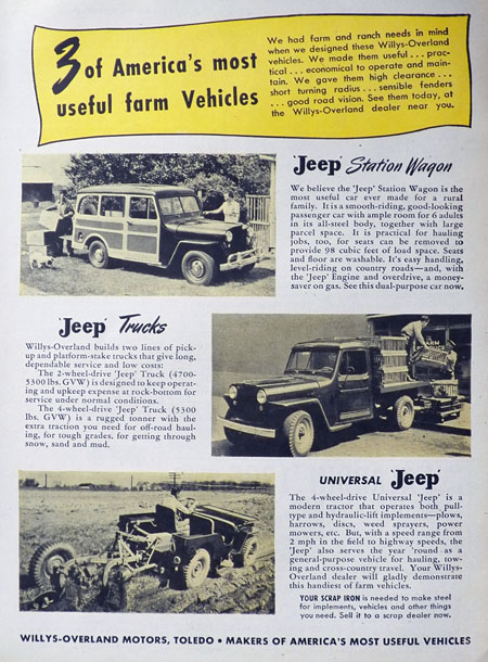 1949 Jeep Truck & Station Wagon Photo Ad