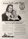 1942 Navy Relief Society Ad ~ John Falter Art