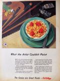 1944 Kellogg's Corn Flakes Ad ~ Frederick Thompson Art