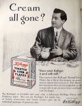 1913 Kellogg's Corn Flakes Ad ~ Cream All Gone?