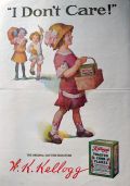 1943 Kellogg's Corn Flakes Ad ~ I Don't Care!