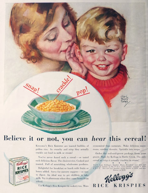 1931 Kellogg's Rice Krispies Ad ~ Maud Tousey Fangel