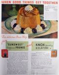 1932 SUnsweet Prunes & Knox Gelatine Ad ~ Prune Whip