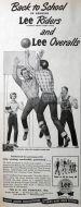 1950 Vintage Lee Riders Jeans & Overalls Ad