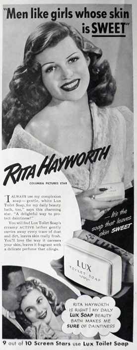 1942 Lux Soap Ad ~ Rita Hayworth