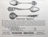 1891 Ovington Souvenir Spoons Ad ~ Brooklyn
