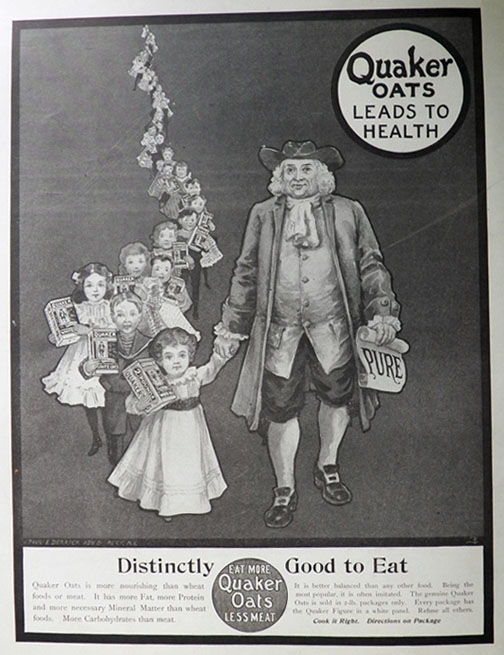 1900 Quaker Oats Ad ~ Distinctly Good to Eat, Vintage Food & Candy Ads