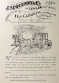 1890 J.M. Quinby Carriages & Wagons Ad ~ Newark, NJ