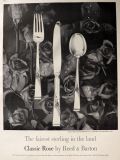 1958 Reed & Barton Sterling Silverware Ad ~ Classic Rose