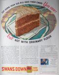 1932 Swans Down Cake Flour Ad ~ Coffee Spice Cake