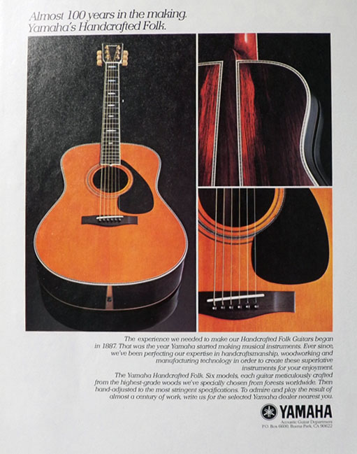 1979 Vintage Yamaha Folk Guitar Ad