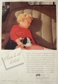 1934 Body by Fisher Ad ~ Boy Sleeps with Boston Terrier