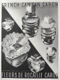 1937 Caron Perfume Ad ~ Fleurs de Rocaille, Can Can