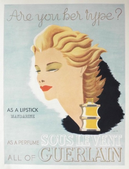 1937 Guerlain Perfume Ad ~ Sous Le Vent ~ Darcy, Vintage Health ...
