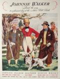 1937 Johnnie Walker Whiskey Ad ~ English Setter - Aiken Trials