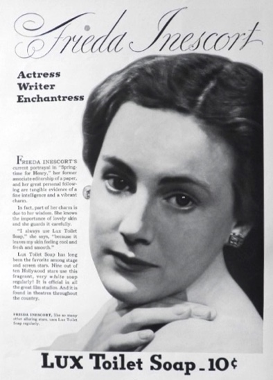 1932 Lux Soap Ad ~ Frieda Inescort