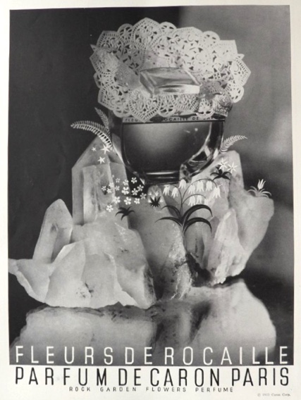 1935 Caron Perfume Ad ~ Fleurs de Rocaille