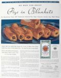 1932 Gold Medal Flour Ad ~ Men Love Pigs in Blankets