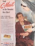 1944 WWII Nestles Chocolate & Toll House Cookies Ad ~ C-Mail