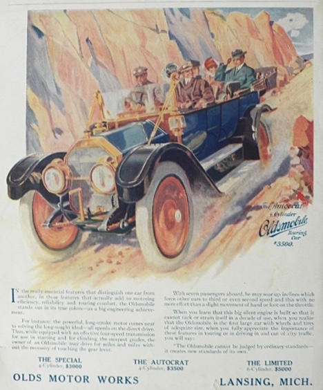 1911 Oldsmobile Autocrat Ad ~ Olds Touring Car