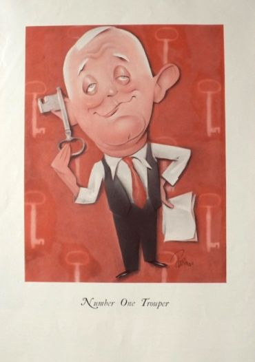 1935 George M. Cohan Caricature Print by Sam Berman