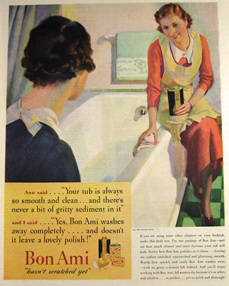 1935 Bon Ami Cleanser Ad ~ Ann & Her Friend